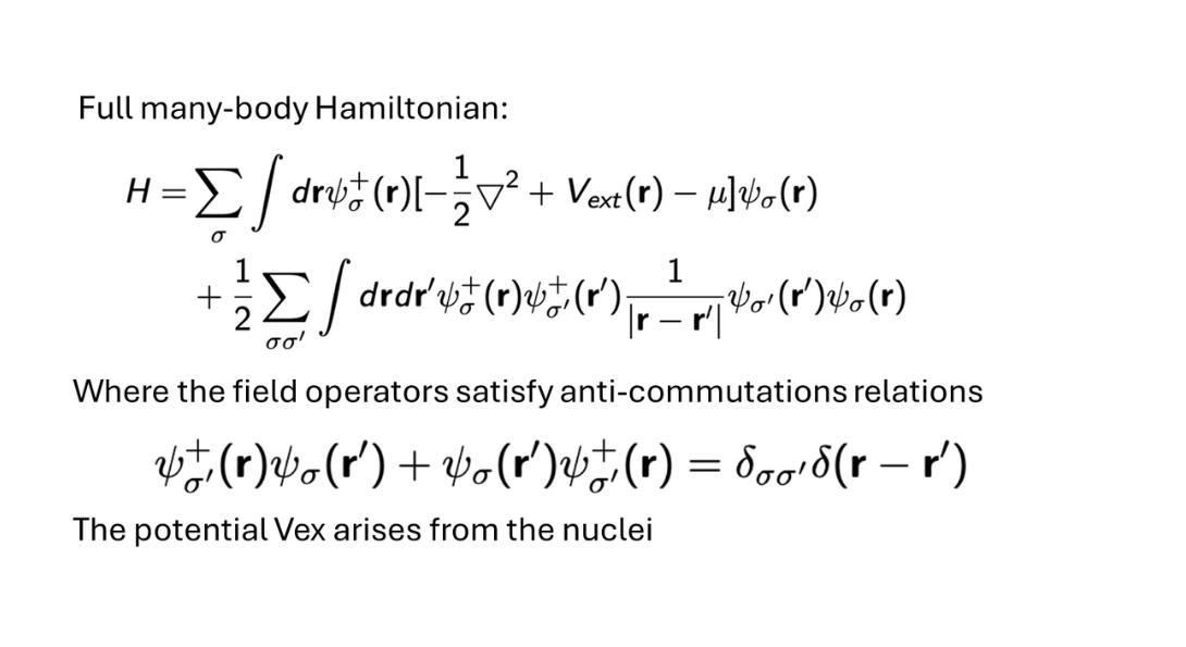 Many-body Hamiltonian